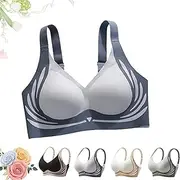 [Vimlo] Submarine Bra, Submarine Support Bra, Submarine Push up Bra, Submarinen Super Gather Bra Wireless Push-Up Bra(Blue,Large)