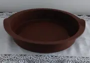 Tupperware Large Round Cake Baking Form Silicone Brown Tupperchef brand new.