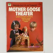Vtg Whitman Mother Goose Theater Press Out Book Paper Doll Play Set 1981 Puppets