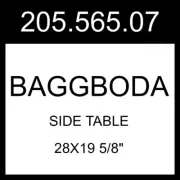IKEA BAGGBODA Side Table White 28x19 5/8" 205.565.07