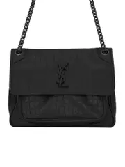 Saint Laurent Niki Medium in Crocodile-embossed Leather
