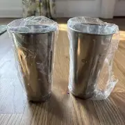2 30 oz Stainless Steel Malt Cups Blender Cups Milkshake Cups