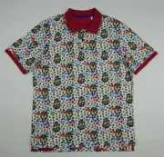 NEW Robert Graham Shirt Mens M White Kennedy Polo Golf All Over Skulls $118