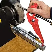 Tru-Grind Turning Tool Sharpener is an Easy, Repeatable, Precise Jig and base for Woodturning Tools including Gouges, Scrapers, Parting Tools, Skew Chisels, Carving, Carpenters, Lathe and Drills bits