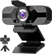 Webcam with Microphone for Desktop, 1080P HD USB Computer Cameras with Privac...