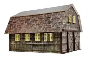 Railway decoration Train model depot Trains hangar-barn Diorama kit 1:22.5 scale