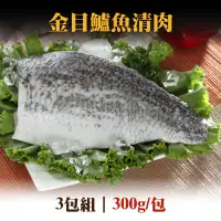 在飛比找台灣好農優惠-(3包組)【全國漁會】金目鱸魚清肉300g/包