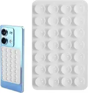 Sticky Phone Grip - Silicone Suction Phone Case Mount | Suction Phone Holder Phone Sticky Pad Grip, Double Sided Strong Suction Cup Cellphone Case Holder, 28 Pieces Square Suction Cup Sticker