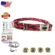Waterproof E-Collar Replacement Strap - Adjustable Biothane Pink Camo