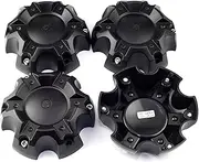 GTownWorks 5.55in Wheel Center Caps for Ballistic Center Hubcaps, 4 Pack Black Center Cover Replacement, 6 lugs