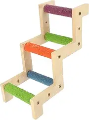 PENIKOKO Bird Ladder Toy for Parrots Cockatiels Budgies Wooden Bird Perch Accessory