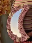 Amethyst Quartz Stone Wall Luxury Mirror, Office / Hallway Wall Mirror Decor
