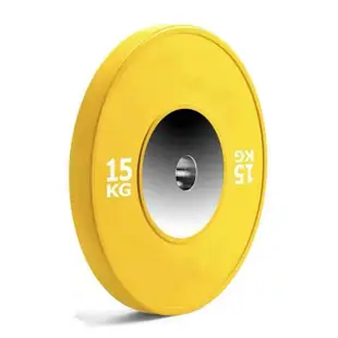 【Fitek】彩色高級競賽奧林匹克槓片 15KG／彩色全膠槓片 單片(15公斤奧林匹克包膠槓片／橡膠槓片)