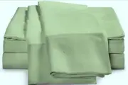 Luxor Bamboo Sheet Set 300TC ~ Green ~ (5) Pc Split King (See Description) NEW