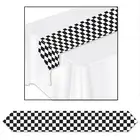 Beistle Printed Checkered Table Runner, 11-Inch by 6-Feet, Black/White