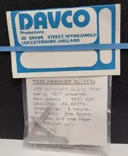 DAVCO Prod. Military Miniatures - (NEW) 1/300th WW1 P230 Hannover CL. 111a