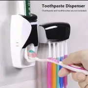 5 Toothbrush Holder Set Wall Mount Stand +Auto Automatic Toothpaste Dispenser