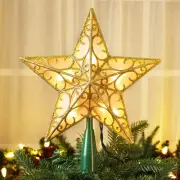 Christmas Star Tree Topper Lights, 9.5in UL Certified 3D Star Tree Topper, Do...