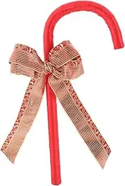 Bow Crutches Cane Party Cosplay Crutch Cane Prop Christmas Accessories Prop Decorations Polyester Plastic Red
