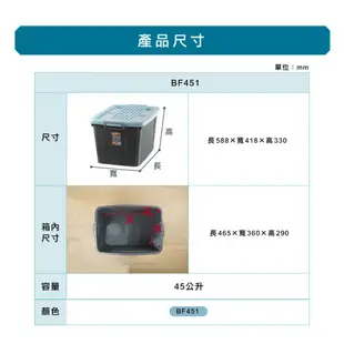 KEYWAY百富滑輪整理箱/BF1301/130L/110L/85L/45L/藍｜Officepro總務倉庫