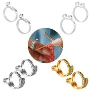 8pcs Adjustable Crochet Rings, Knitting Crochet Loop Rings Open Yarn Tension ...