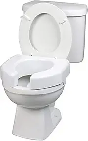 Ableware Basic Open Front Elevated Toilet Seat 350 LB Capacity