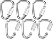 uxcell 6-Pack Quick Chain Link Connector, M12 1/2" 304 Stainless Steel Triangle Locking Repair Chain Links for Swing/Camping/Hiking/Backpack, Twist Key Ring Screw Chain Link [Silver]