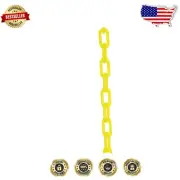 Durable Yellow Plastic Chain - 100 Ft for Effective Indoor/Outdoor Crowd Control