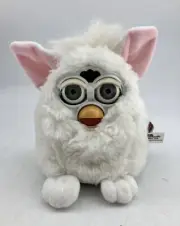 Vintage Furby Snowball Pure White Brown Eyes Tested 1998 70-800 Tiger Video