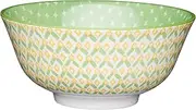Mikasa Does it All Geometric Green Ceramic Bowl, 15.7 cm Diameter