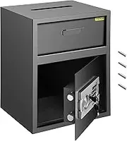 VEVOR Digital Depository Safe 1.7 Cubic Feet Made of Carbon Steel Electronic Code Lock Depository Safe with Deposit Slot with Two Emergency Keys Depository Box for Home Hotel Restaurant and Office