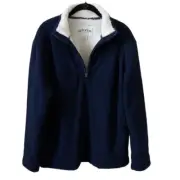 Orvis Men’s Fleece Lined Quarter Zip Pullover Sweatshirt Sherpa Pile Lined