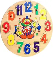 Kisangel 1Set Wooden Clock Early Education Cognitive Playthings for Fun Learning Activity with Recognition for Preschool Development