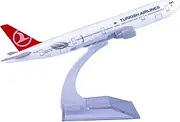 Bswath Model Planes 1:400 Scale Model Plane Turkey B777 Model Airplane Metal Plane Die-cast Alloy Airplanes for Gift and Collection