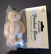 3 Inch Vintage Posable Flocked Teddy Bear New