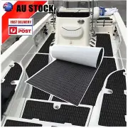 EVA Foam Boat Flooring Marine Decking Sheet Deck Mat 240x90cm Black Traction Pad