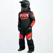 New FXR Childrens Helium Monosuit, Red and Black, Kids Snow Suit, Size 6