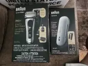 Braun Series 9 Pro Plus Electric Shaver 9597cc and Power Case 9484pc New Sealed