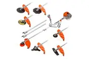MTM 62cc 7in1 Brush Cutter Garden Multi-Tool , Pole Hedge & Line Trimmer, Bullhorn Handle, 12' Tree Trimming Pruning