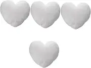 Luxshiny 4pcs Heart Pillow Cushion Insert Body Pillow Filler for Sofa Couch Outdoor Home Decor Comfortable Pillow Stuffer