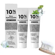 10% Nano-Hydroxyapatite Toothpaste for Advanced Enamel Protection and Tooth Strengthening, Gentle Mint, Fresh Breath, Fluoride-Free Toothpaste for ...