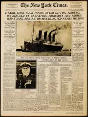 Titanic Shipwreck New York Times Front Page Poster (20" x 14") | Free Shipping