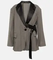 [Sacai] Sacai Pleated blazer AU 14 grey