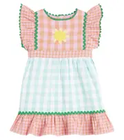 [Stella McCartney Kids] Stella McCartney Kids Baby embroidered gingham cotton dress M 3 multicoloured