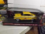 Jada Marvel Deadpool & 1957 Chevrolet Bel Air Yellow Taxi 1/24 Scale