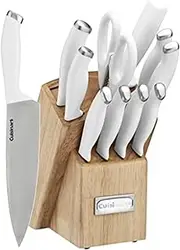 Cuisinart 12 Piece White Knife Block Set, Color Pro, C77SSW-12P