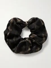 [SAINT LAURENT] SAINT LAURENT - Embellished Leopard-print Silk And Cashmere-blend Hair Tie - Leopard print - One size One size Animal print