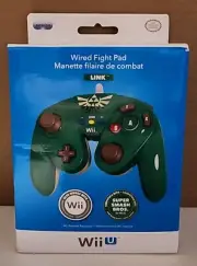 NINTENDO WII WII U ZELDA LINK GREEN PDP WIRED FIGHT PAD SUPER SMASH BROS - NIB