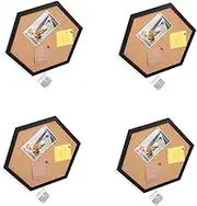 TEHAUX Sets Decorative Cork Board Hexagon Tiles Photo Display Board Wall Decor Office Organizer for Teen Girls