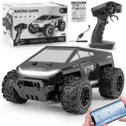 Catzon Remote Control Off-Road High Speed Car 2.4GHz with Led RC Monster Truck Kids Race Car Toys-Black
